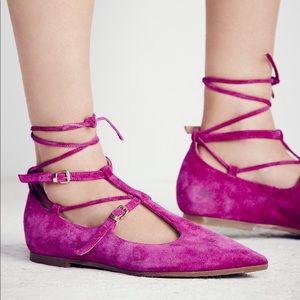 Free People Isabelle Lace Up Flats [NEW] size 37